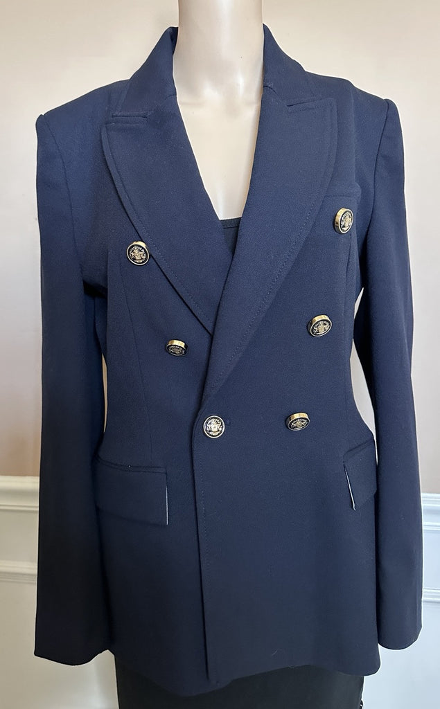 ZARA Women’s Blue Cotton Blazer Jacket Size M NWT