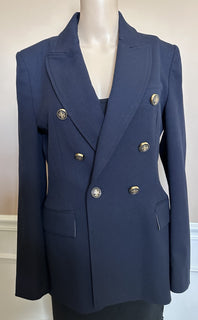 ZARA Women’s Blue Cotton Blazer Jacket Size M NWT