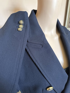 ZARA Women’s Blue Cotton Blazer Jacket Size M NWT