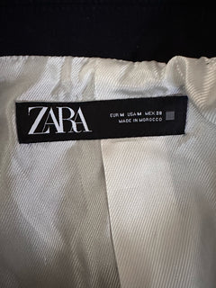 ZARA Women’s Blue Cotton Blazer Jacket Size M NWT