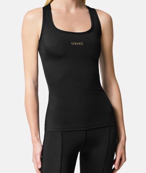 Versace Gym Black Tank Top Small Made in Italy 1004101 NWT $395