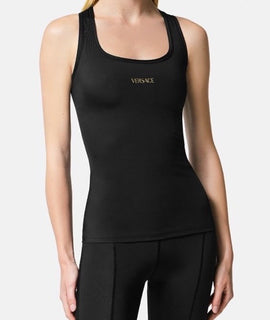 Versace Gym Black Tank Top Small Made in Italy 1004101 NWT $395