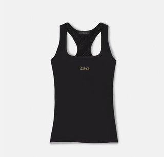 Versace Gym Black Tank Top Small Made in Italy 1004101 NWT $395