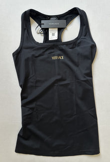 Versace Gym Black Tank Top Small Made in Italy 1004101 NWT $395