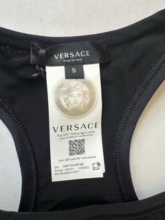Versace Gym Black Tank Top Small Made in Italy 1004101 NWT $395