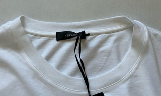 Versace Embroidered Logo White Cotton Jersey T-Shirt 5XL A87021S NWT $475