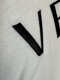 Versace Embroidered Logo White Cotton Jersey T-Shirt 5XL A87021S NWT $475