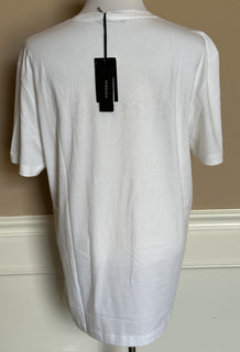 Versace Embroidered Logo White Cotton Jersey T-Shirt 5XL A87021S NWT $475