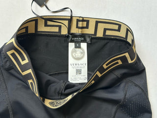 Versace Greca Border Gym Leggings Pants Black Small 1004103 NWT $920
