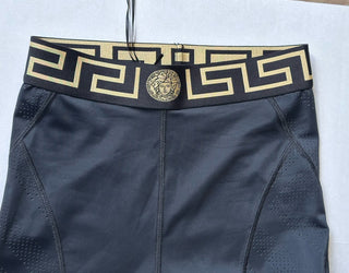 Versace Greca Border Gym Leggings Pants Black Small 1004103 NWT $920