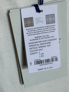 Burberry Men's White Cotton T-shirt Large 8090542 Portugal NWT $510