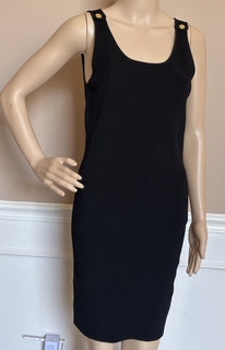 Versace Women’s Knit Stretch Black Dress 46 Euro 1011775 NWT $1500