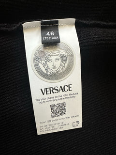 Versace Women’s Knit Stretch Black Dress 46 Euro 1011775 NWT $1500