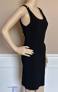 Versace Women’s Knit Stretch Black Dress 46 Euro 1011775 NWT $1500