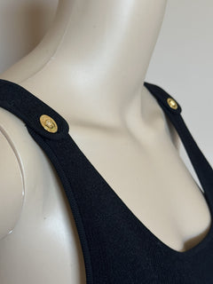 Versace Women’s Knit Stretch Black Dress 46 Euro 1011775 NWT $1500