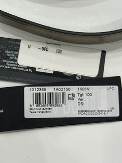 Versace Medusa-Buckle Brown Slim Calf Leather Belt 100 (40) IT 1012369 NWT $550