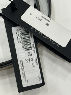 Versace Medusa-Buckle Brown Slim Calf Leather Belt 105 (42) IT 1012369 NWT $550