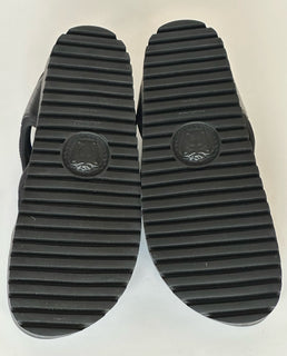 Versace Black Mules Leather Sandals 12.5 US (45.5 Eu) 1014481 Made in Italy NWT