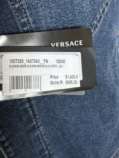 Versace Men’s Blouson Denim Blue Jacket 42 US (52 Euro) 1007328 NWT $1400