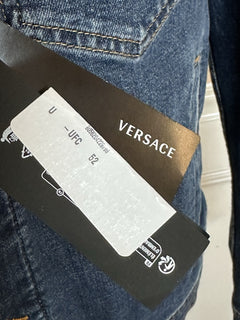Versace Men’s Blouson Denim Blue Jacket 42 US (52 Euro) 1007328 NWT $1400