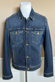 Versace Men’s Blouson Denim Blue Jacket 42 US (52 Euro) 1007328 NWT $1400