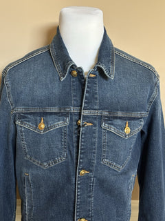 Versace Men’s Blouson Denim Blue Jacket 42 US (52 Euro) 1007328 NWT $1400