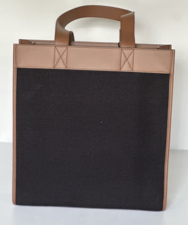 Burberry Manzon Tote Shoulder Bag Black/Dark Brown 80934531 NWT $1350