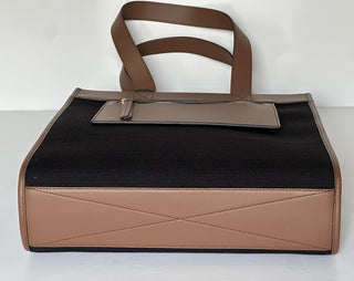 Burberry Manzon Tote Shoulder Bag Black/Dark Brown 80934531 NWT $1350