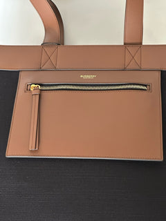 Burberry Manzon Tote Shoulder Bag Black/Dark Brown 80934531 NWT $1350