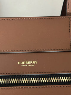 Burberry Manzon Tote Shoulder Bag Black/Dark Brown 80934531 NWT $1350