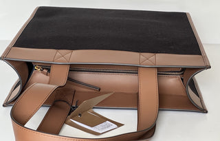Burberry Manzon Tote Shoulder Bag Black/Dark Brown 80934531 NWT $1350