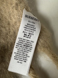 Burberry Solid Mohair Wool Scarf Archive Beige 212x17 80796491 Italy NWT $390