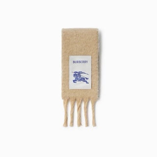 Burberry Solid Mohair Wool Scarf Archive Beige 212x17 80796491 Italy NWT $390