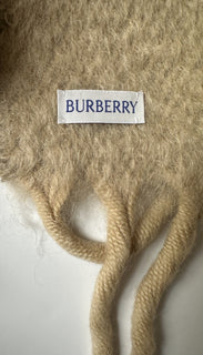 Burberry Solid Mohair Wool Scarf Archive Beige 212x17 80796491 Italy NWT $390