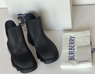 Burberry Rubber  Marsh Women's Black Rain Boots 9 US (39 Eu) IT 8077371 NIB $820