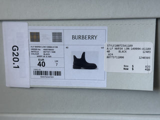Burberry Rubber  Marsh Women's Black Rain Boots 10 US (40) IT 8077371 NIB $820
