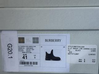 Burberry Rubber  Marsh Women's Black Rain Boots 11 US (41) IT 8077371 NIB $820