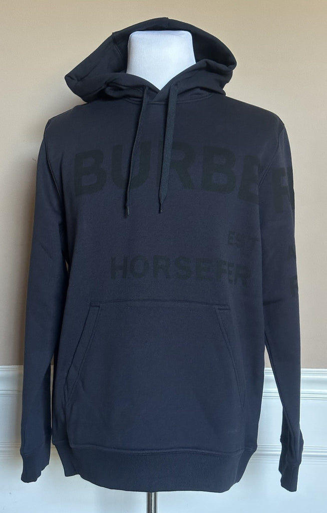 Burberry Horseferry Print Navy Sweatshirt with Hoodie L Fits XL 8084736 NWT $860