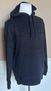 Burberry Horseferry Print Navy Sweatshirt with Hoodie L Fits XL 8084736 NWT $860