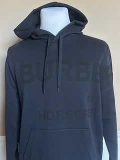Burberry Horseferry Print Navy Sweatshirt with Hoodie L Fits XL 8084736 NWT $860