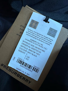 Burberry Horseferry Print Navy Sweatshirt with Hoodie L Fits XL 8084736 NWT $860