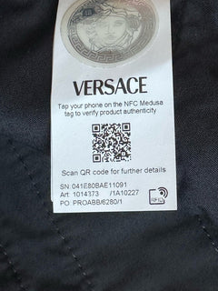 Versace Heritage Print Black Drill Fabric Shorts  48 Euro (32”) 1014373 NWT $900