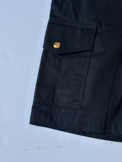 Versace Heritage Print Black Drill Fabric Shorts  48 Euro (32”) 1014373 NWT $900