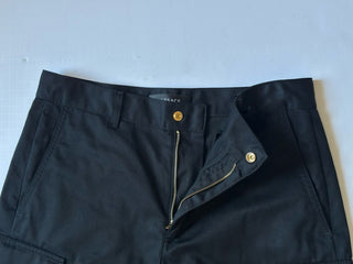 Versace Heritage Print Black Drill Fabric Shorts  48 Euro (32”) 1014373 NWT $900