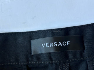 Versace Heritage Print Black Drill Fabric Shorts 52 Euro (36”) 1014373 NWT $900