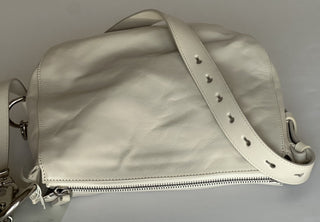 Burberry Small Knight Crinkled Leather Shoulder Bag Beige 80816761 NWT $2590