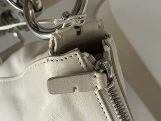 Burberry Small Knight Crinkled Leather Shoulder Bag Beige 80816761 NWT $2590