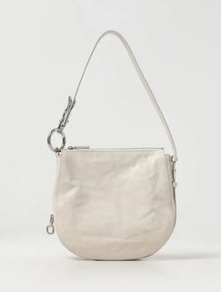 Burberry Small Knight Crinkled Leather Shoulder Bag Beige 80816761 NWT $2590