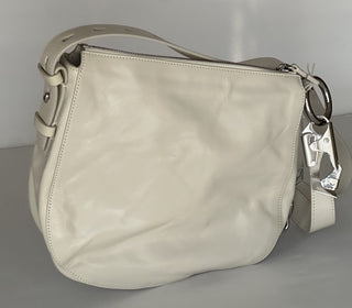 Burberry Small Knight Crinkled Leather Shoulder Bag Beige 80816761 NWT $2590