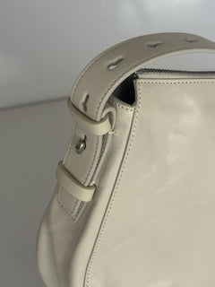 Burberry Small Knight Crinkled Leather Shoulder Bag Beige 80816761 NWT $2590